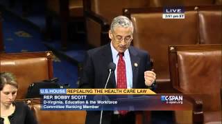 Rep. Bobby Scott: Opposes the repeal of ACA