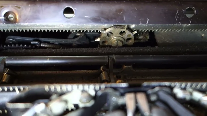 Royal KMM typewriter escapement and carriage release, part 3