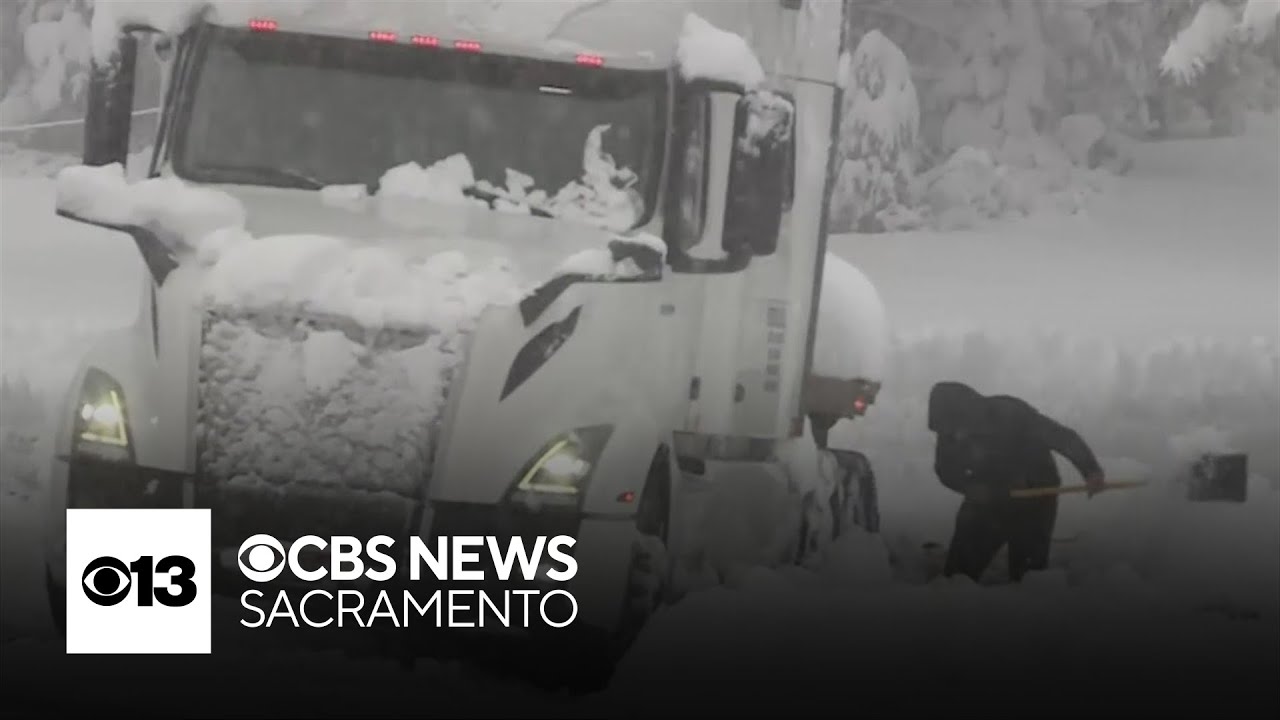 Sierra residents dig out after latest round of snow - YouTube