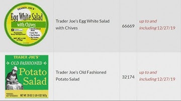 Egg white salad with chives and old fashioned potato salad sold at Trader Joe