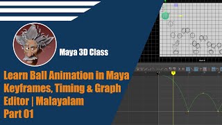 Learn Ball Animation in Maya | Keyframes, Timing & Graph Editor | Malayalam | Part 01