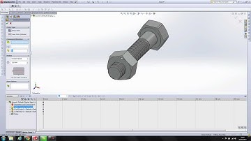 Solidworks 2012 M10 Nut and Bolt assembly with thread mate