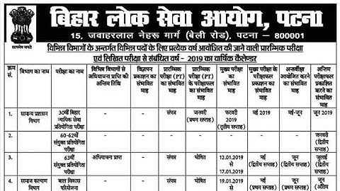 BPSC बडी खबर LATEST NEWS official  notification calender exam date mains pt 64 65 64th 65th