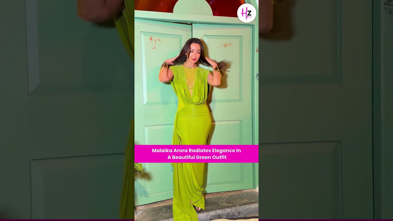 malaika arora green dress Designer Long Dark Green Sequined Mermaid Prom Dresses With Slit