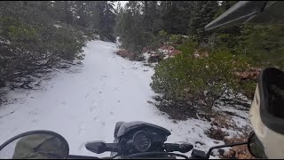 Honda XR150L Dsport tire in the Snow