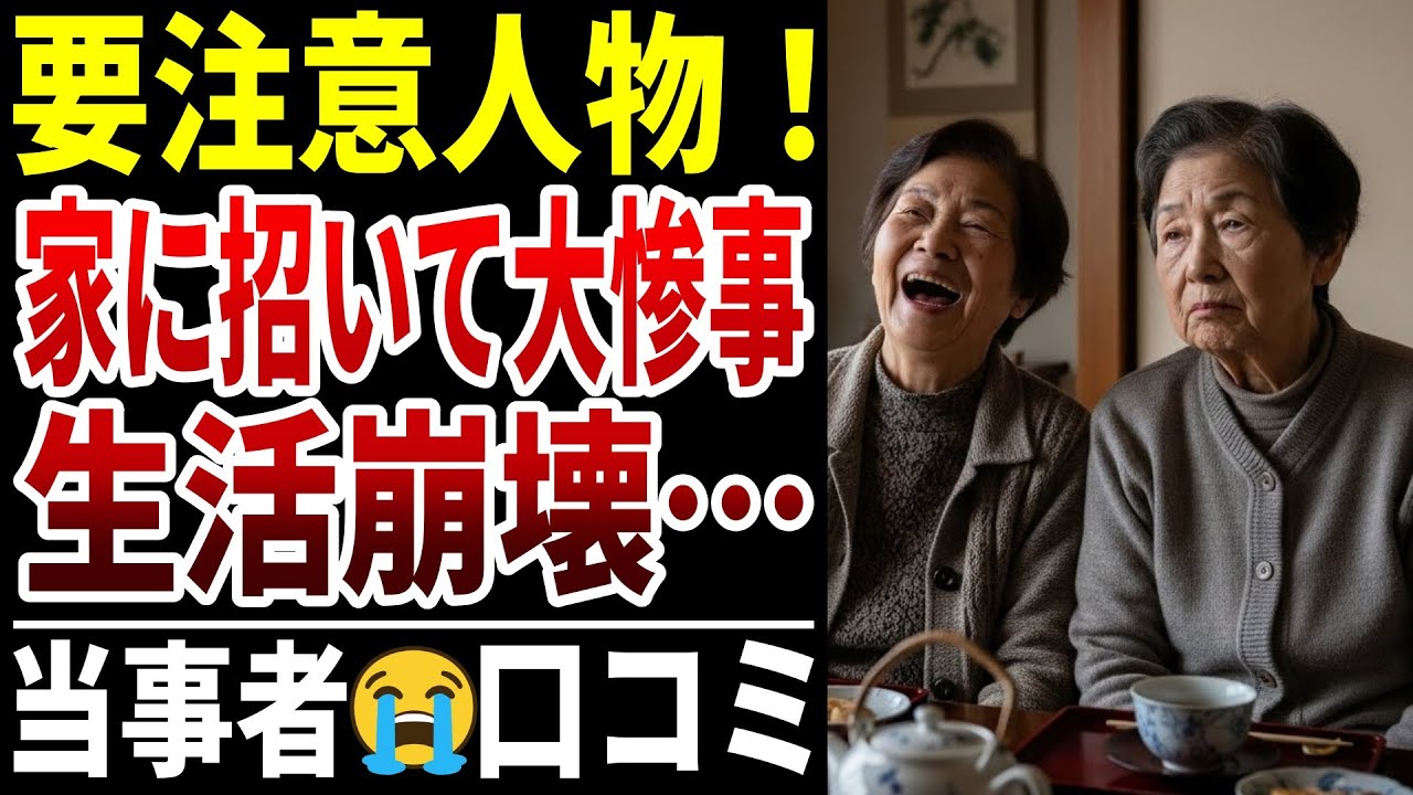 【老後の現実】親しげな人を家に招いて大失敗した話　シニアの口コミ20選紹介します