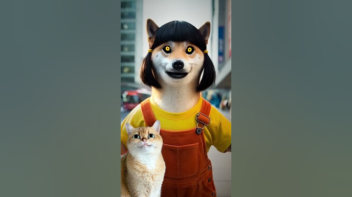 Adorable Dog Turns into Squid Game Doll 😱💀 #reaction #cat #squidgame #doll