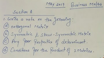 May 2019 Paper Solved | Business Maths | By Free Ki Pathshala