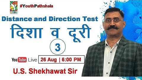 दिशा व दुरी -3  [Direction and Distance]- By U S Shekhawat Sir