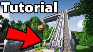 Minecraft WORKING Escalator TUTORIAL | Real Train Mod | Minecraft 1.12.2