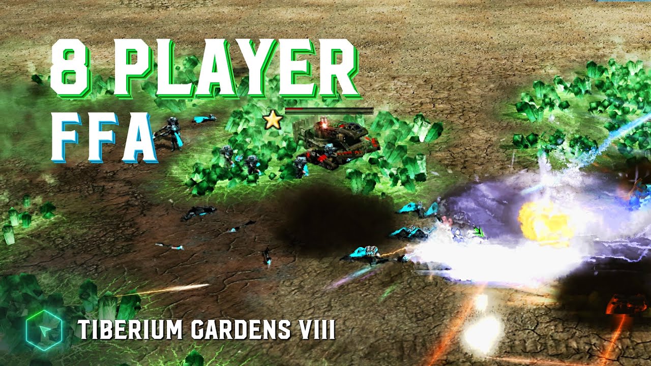8 Player FFA - Tiberium Gardens VIII - Kane's Wrath - YouTube