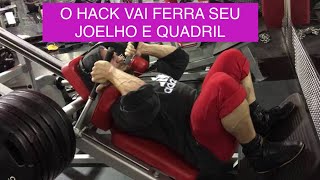 A Máquina de Agachamento Hack vai ferra o seu quadril e o seu joelho