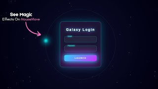 Neon Galaxy Login Form 🔥Using HTML CSS JAVASCRIPT |FREE SOURCE CODE |#frontendcourse #coding #python