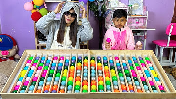 Puzzle Ball Sorting Game Challenge Mom vs Son Who is Faster 🟡🔴🟢Ep # 126