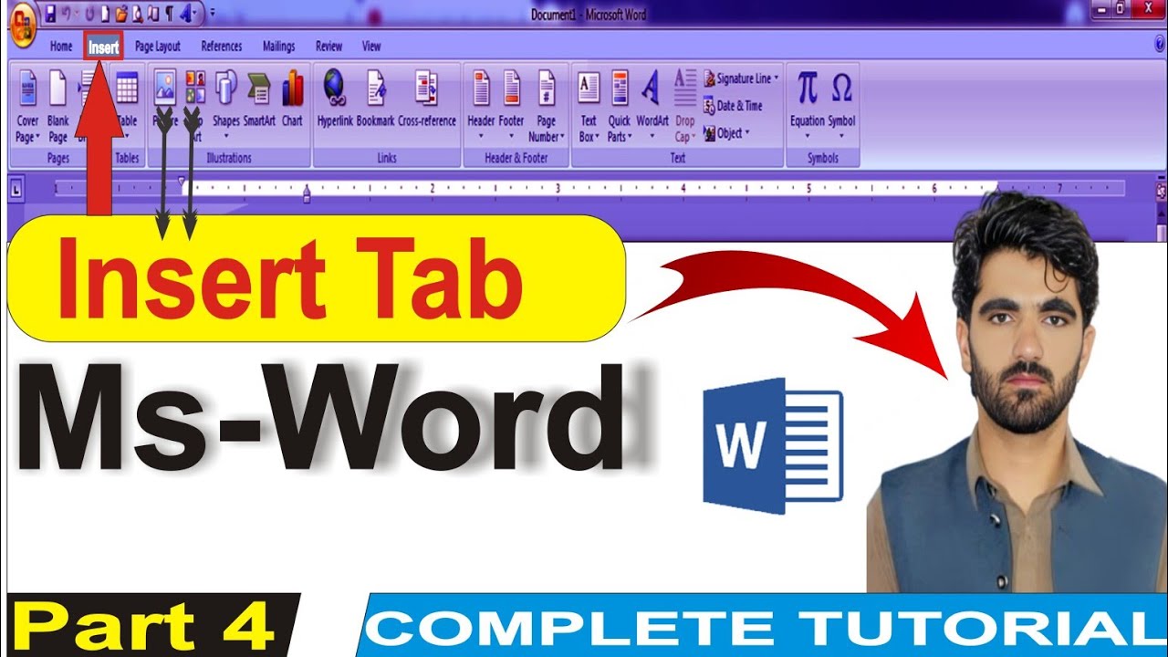 Ms Word - Insert Tab in Pashto| Insert Tab Picture & Clip Art With ...