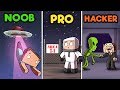 Minecraft - AREA 51 SECRET BASE! (NOOB vs PRO vs HACKER)