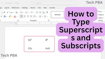 How to type Superscripts and Subscripts in Microsoft Word