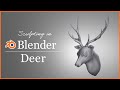 【 Blender 】「鹿」ただの立方体からスカルプト機能のみで３Dモデリング！3Dプリントとeeveeレンダリングもやってみたよ