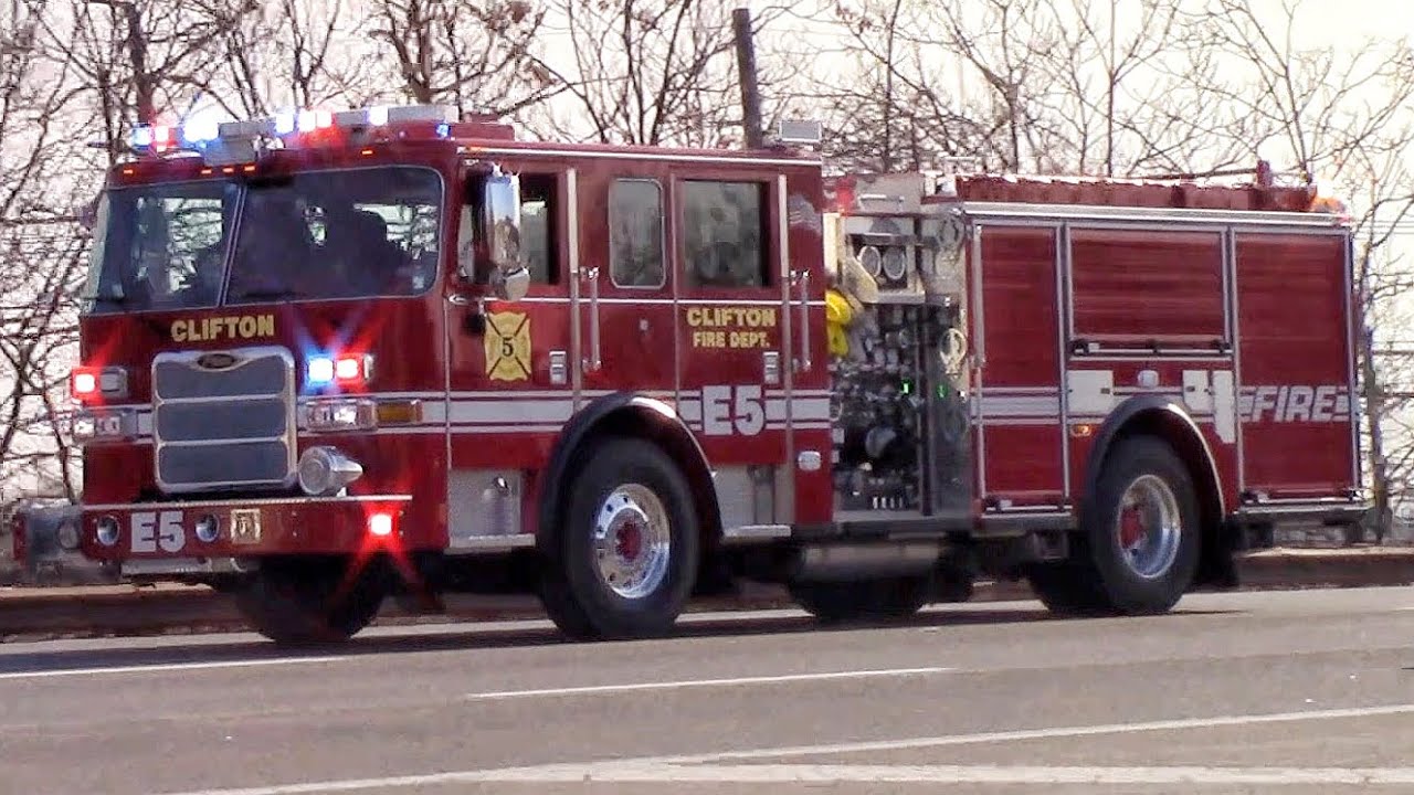 Clifton Fire Department BRAND NEW Engine 5 EMS3 And New Jersey State