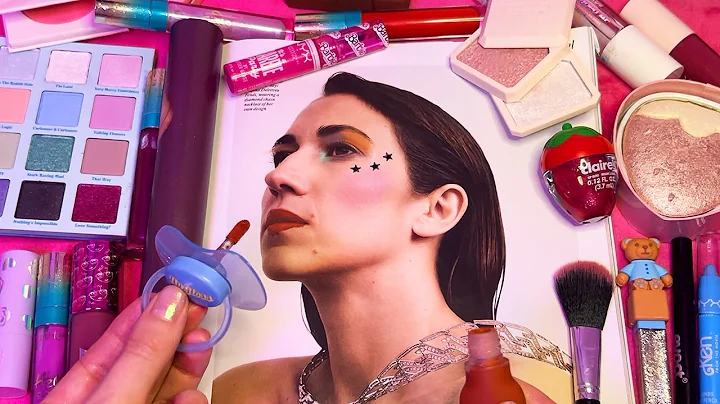 ASMR Applying Makeup to Magazines (Whispered)