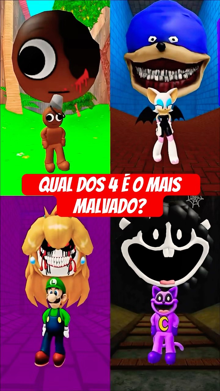 QUAL DOS 4 É O MAIS MALVADO? #mayumigames #sprunki #youtubeshorts #shortsvideo