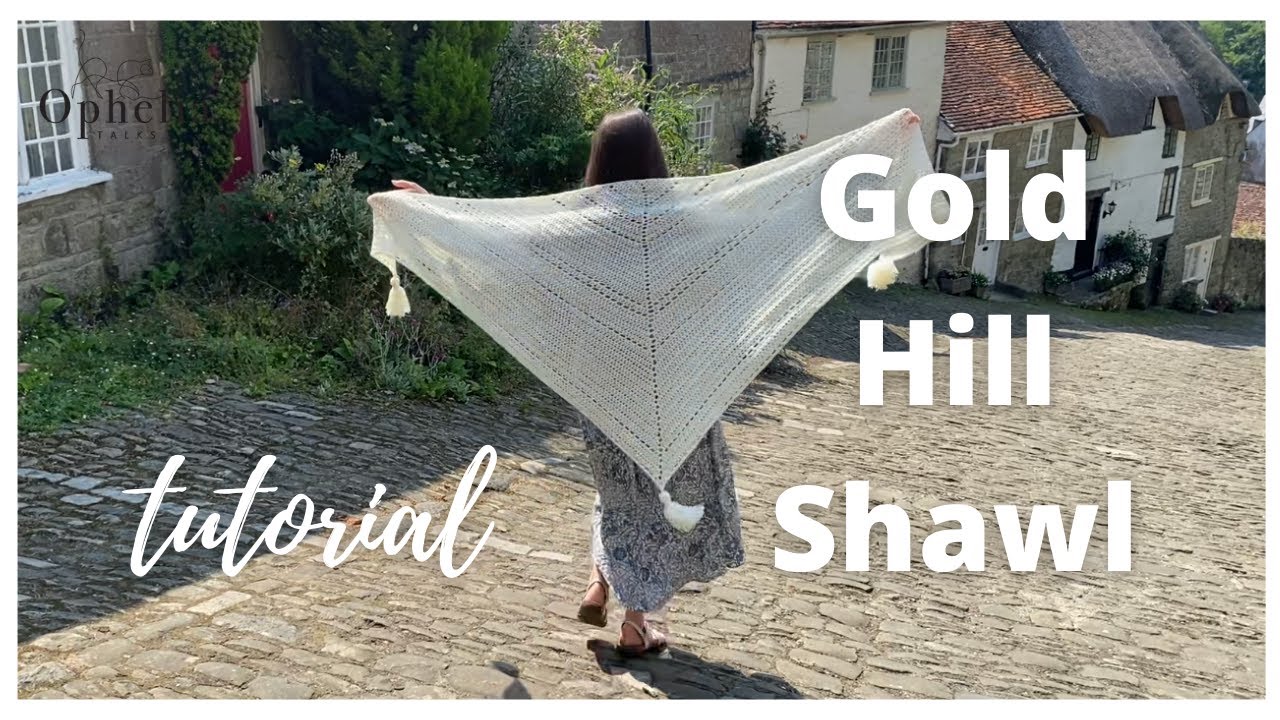 Урок по вязанию треугольной шали крючком // Шаль «Золотой холм» // Офелия рассказывает о вязании ...
