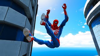 GTA 5 Ragdolls SPIDERMAN Jumps/Fails in 4K 60FPS #2 (Euphoria Physics)