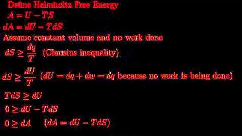 entropy, free energy, and maximum work during a process