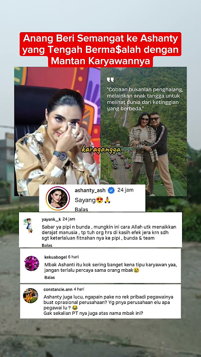 Ashanty brma$alah dgn ex karyawan, Anang akhirnya buka suara