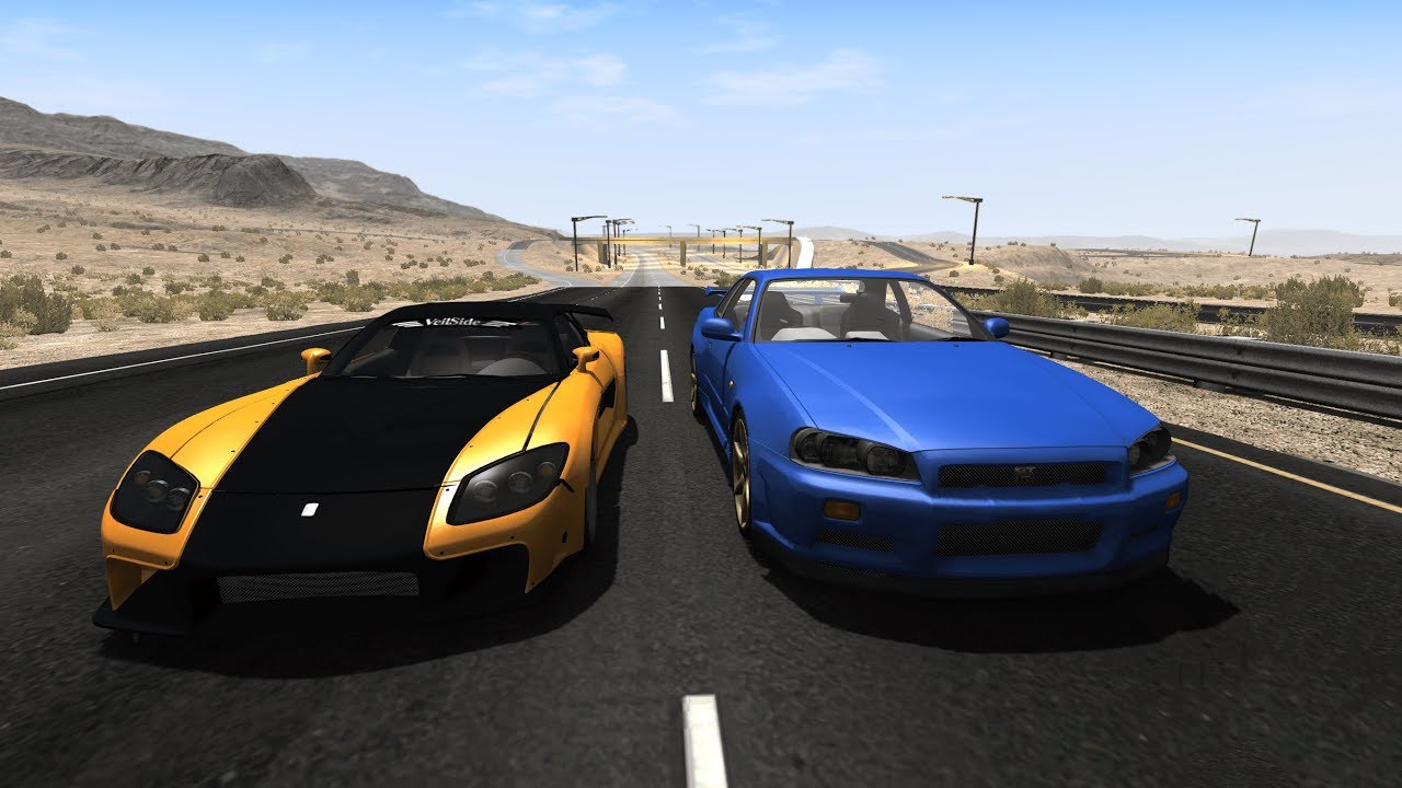 MAZDA RX-7 x NISSAN SKYLINE - BeamNG.Drive - YouTube