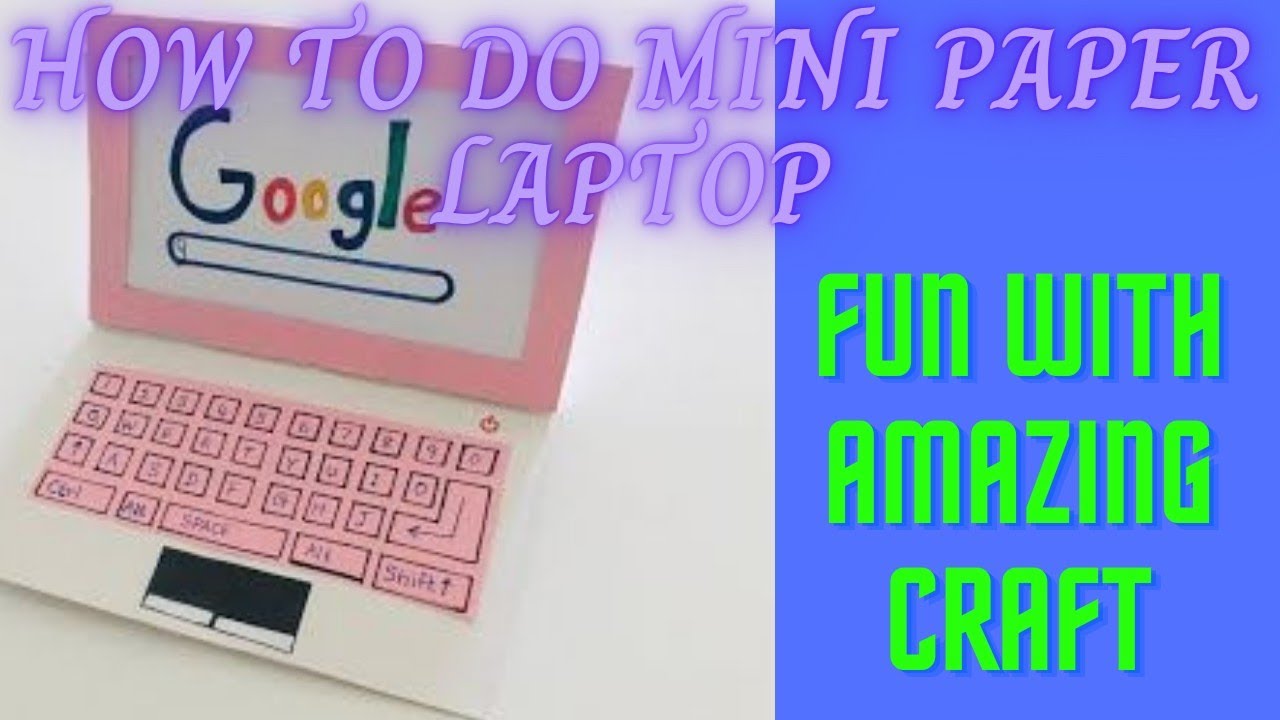 how to make a mini paper laptop|fun with amazing craft - YouTube