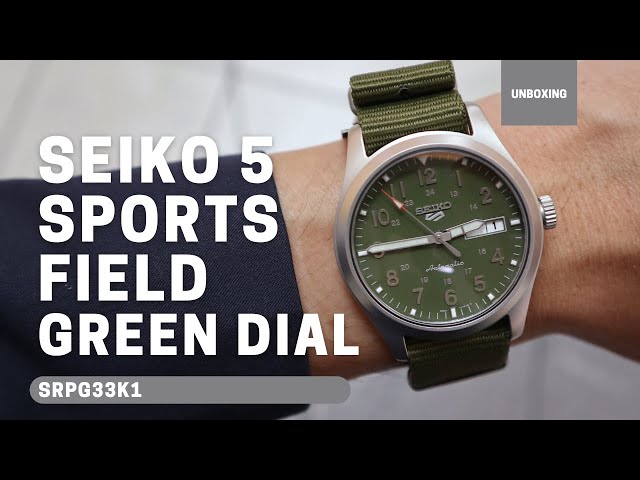 SRPG33K1 Unboxing - Field Watch Seiko Sports YouTube 5