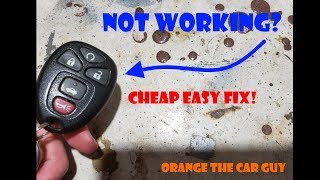 How to Fix Unresponsive/Worn GM Key Fob 2005-2010 (Chevy, Buick, Pontiac, GMC, etc.)