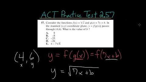 ACT Math Practice Test 2.57: Composite Functions 2