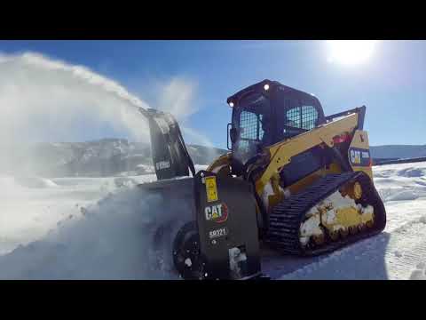 Cat® High Flow SR321 Snow Blower at Work