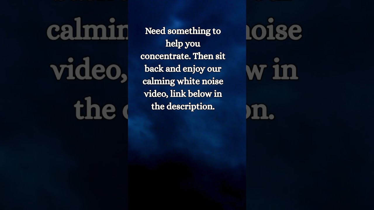 Need something to help you concentrate | White Noise | Focus | 12 hours