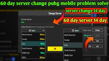 How to change server pubg mobile l Before 60 day server problem l pubg server option change 14 day
