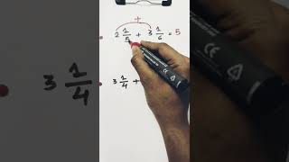 Addition Of Fraction Tricks ✌️ Math Tricks #shorts #shortsvideo