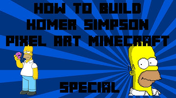 How To Build Homer Simpson Pixel Art Minecraft