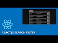 Search Filter ReactJS
