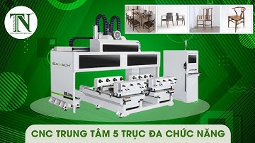 Siêu phẩm máy CNC 5 trục | Tiện chân ghế gỗ siêu nhanh, siêu đẹp, siêu tiết kiệm