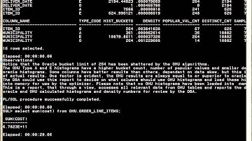 The Optimum Histogram Utility DEMO 1 - Maximize Oracle Performance and SQL Execution Efficiency