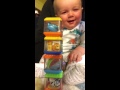 crazy baby belly laugh (blocks are hilarious)