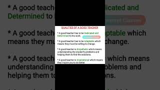Qualities Of A Good Teacher || Teaching Aptitude || UGC NET Paper 1 #shortsvideo #teaching #ntanet
