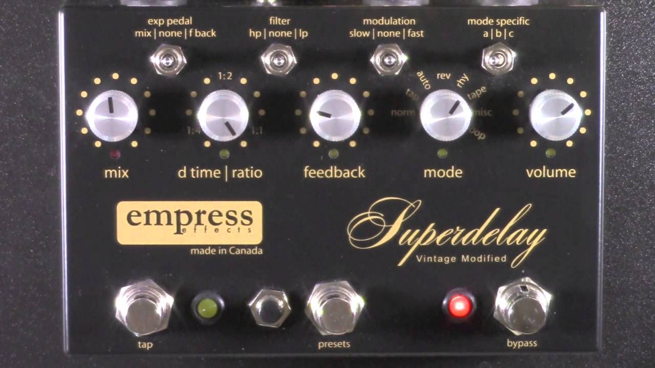 Empress Effects Vintage Modified Superdelay Review - BestGuitarEffects.com