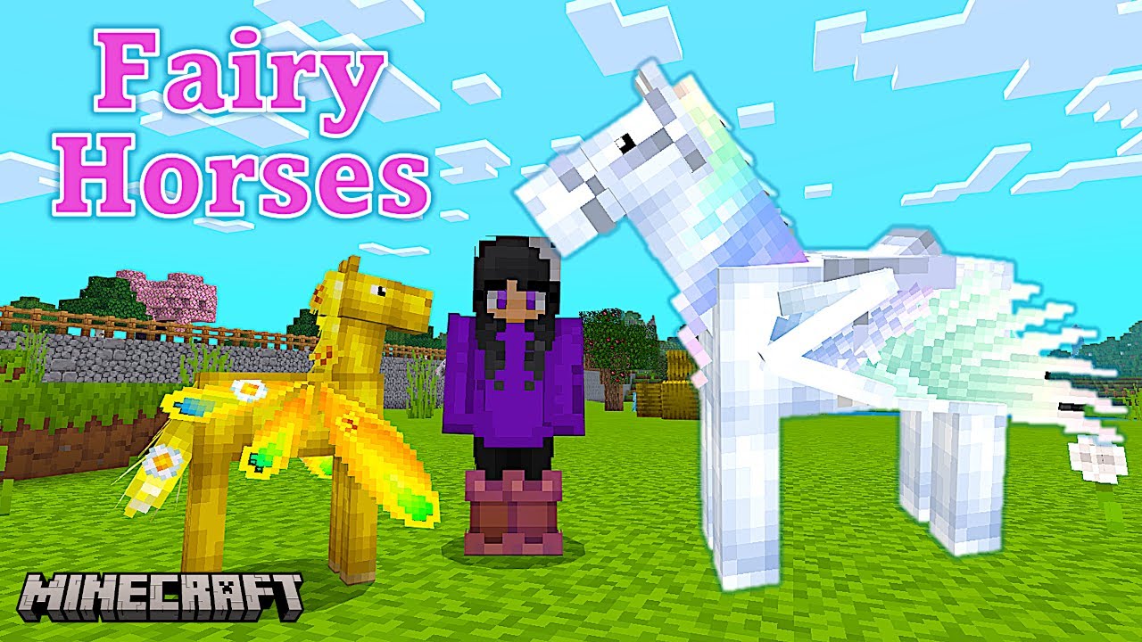 Breeding FAIRY HORSES in Minecraft / 1,000,000 Horses add-on