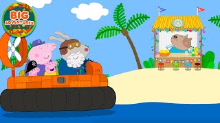 Peppa Pig Goes on a Tropical Island Adventure 🌴 Hovercraft Ride | Full Episodes | Cartoon | 49 Mins
