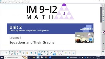 Unit 2 Lesson 5: Equations and Their Graphs