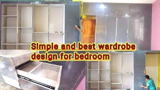 Simple and best wardrobe design for bedroom || Secure drawer design #woodworkingskills #woodworking