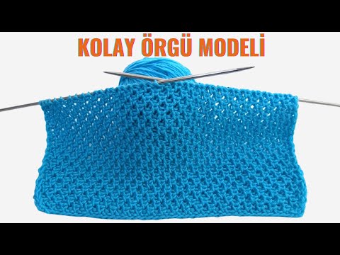 Çok Hızlı İlerleyen Muhteşem Örgü! 2 Sırada Kolay Ajur Örgü Modeli / Easy Knitting